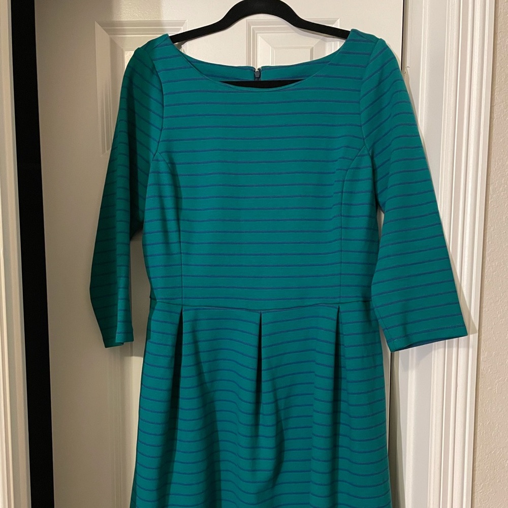 Teal/Blue Striped Dress